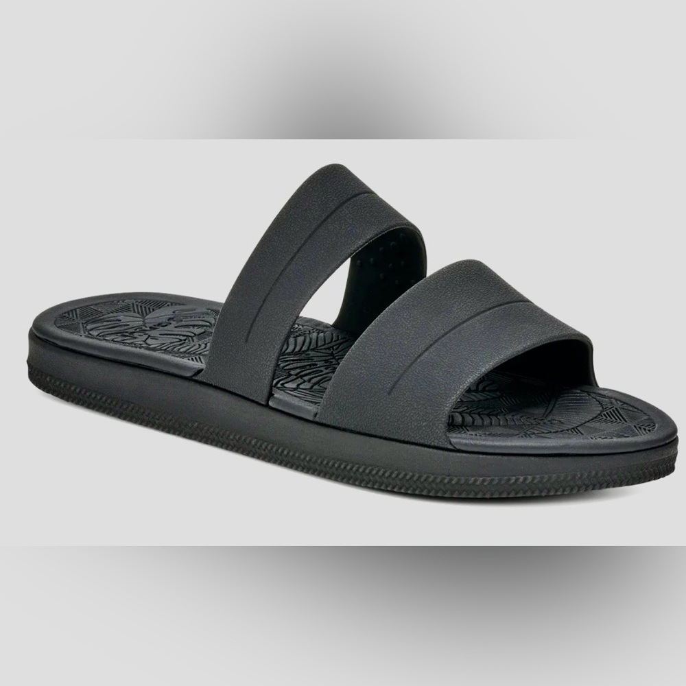 Sanuk Funshine 2 Strap Black Slide Sandals Water Friendly Size 10 never worn New